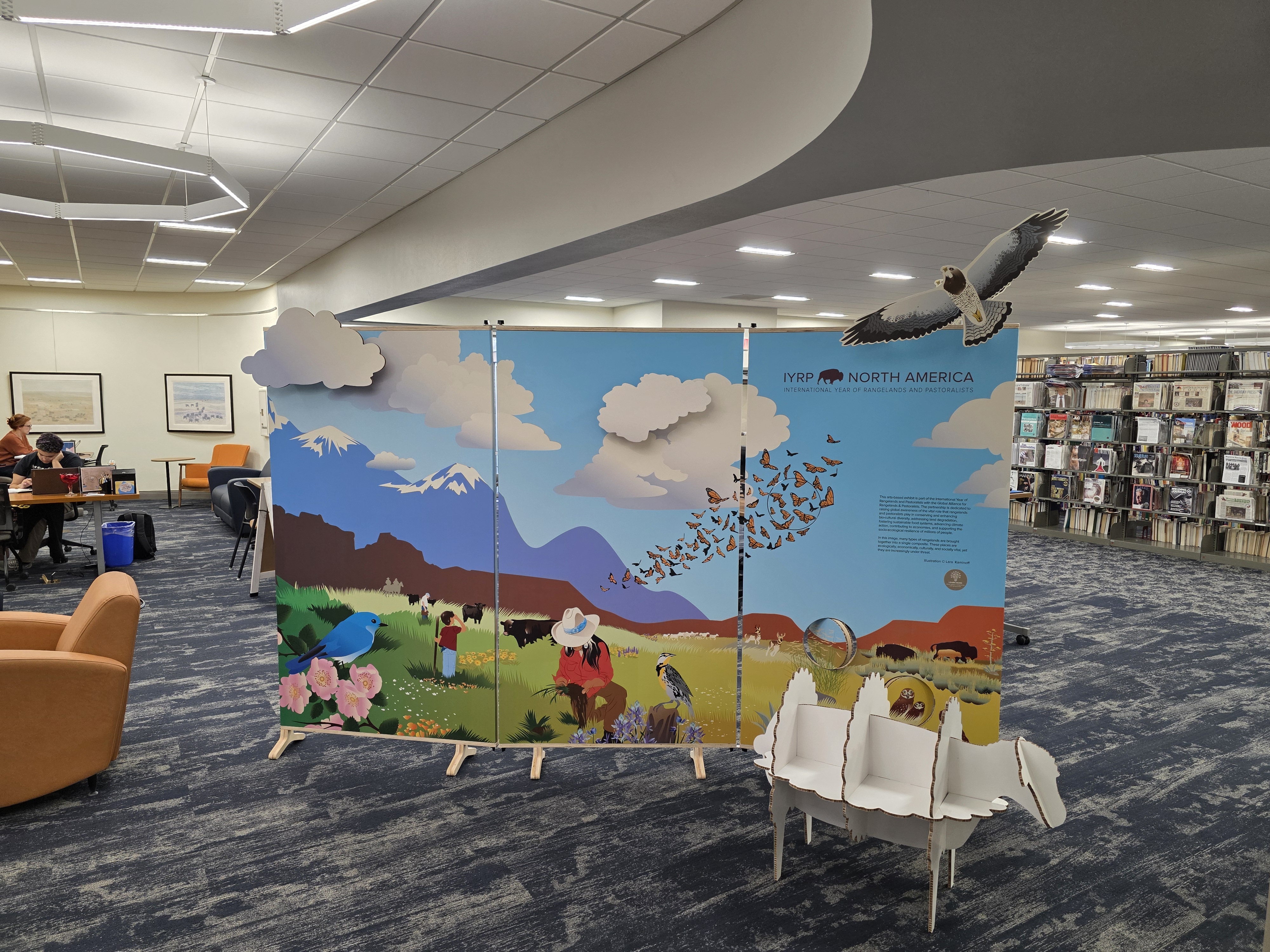 IYRP kiosk at Sheridan College library