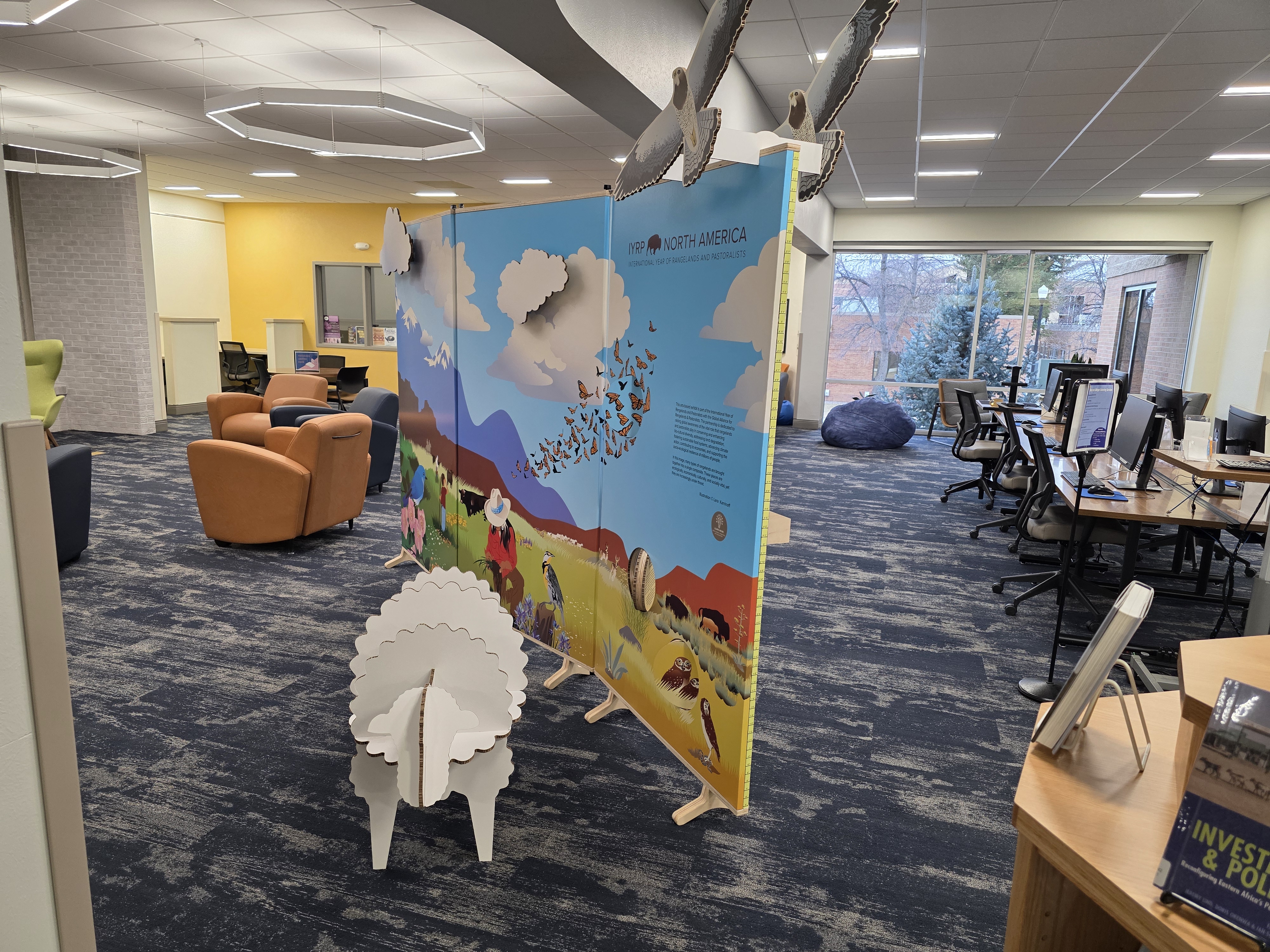 IYRP kiosk at Sheridan College library