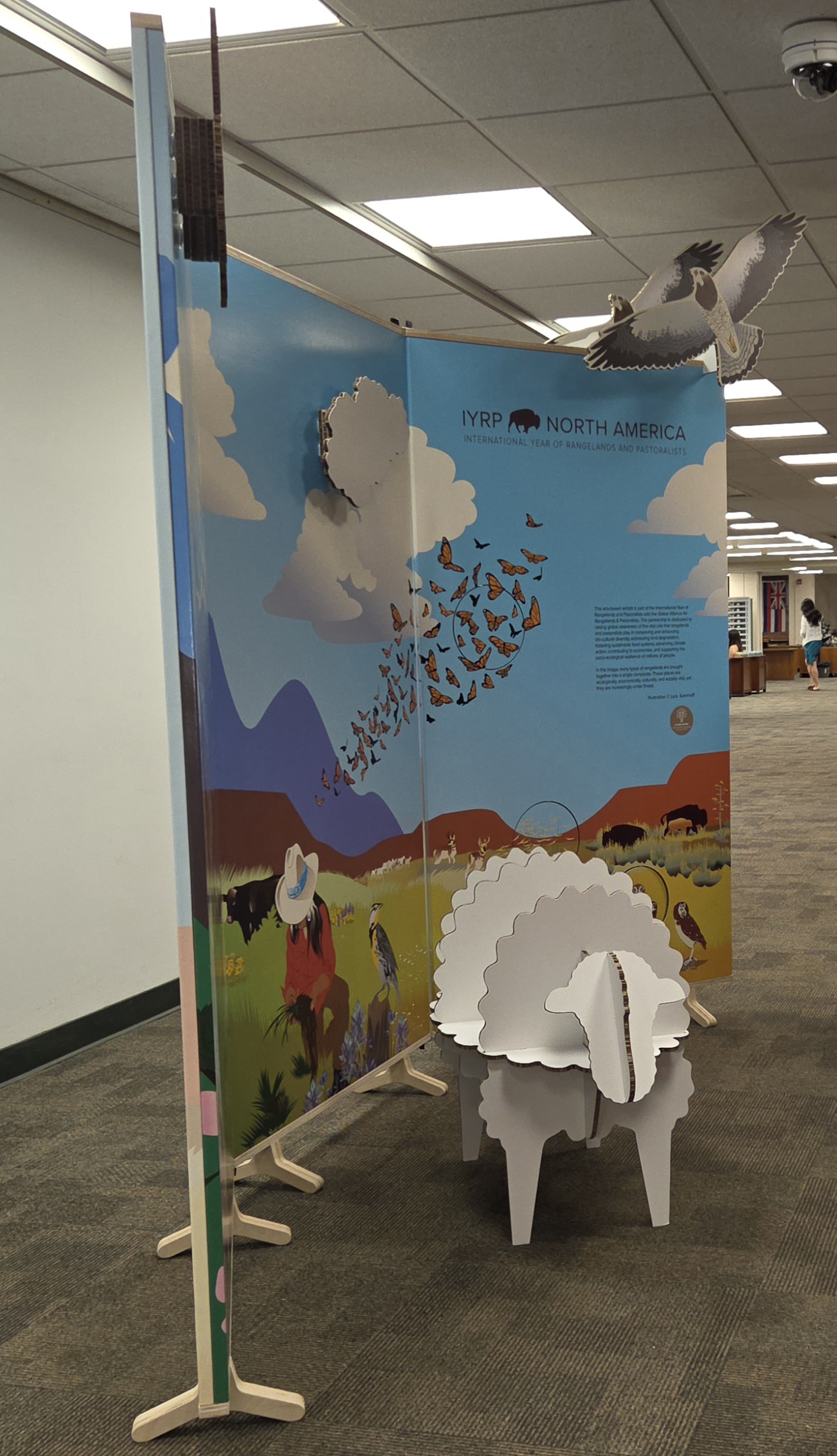 A picture of the exhibit at the Hamilton library