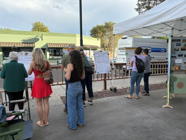 Attendees at film festival participating in IYRP dot survey