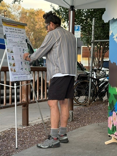 Attendees at film festival participating in IYRP dot survey